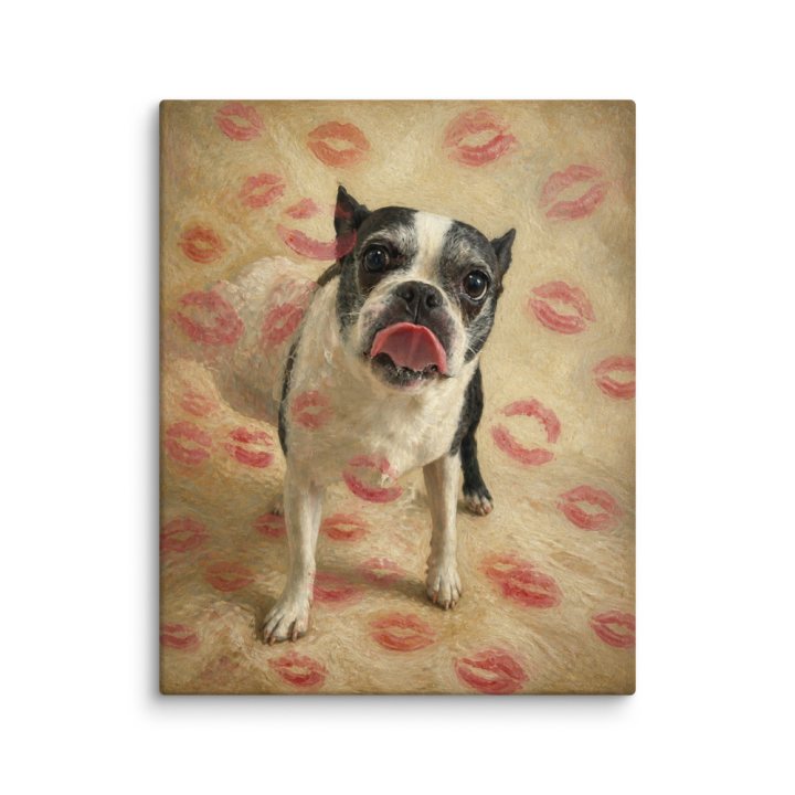 Canvas pet portrait